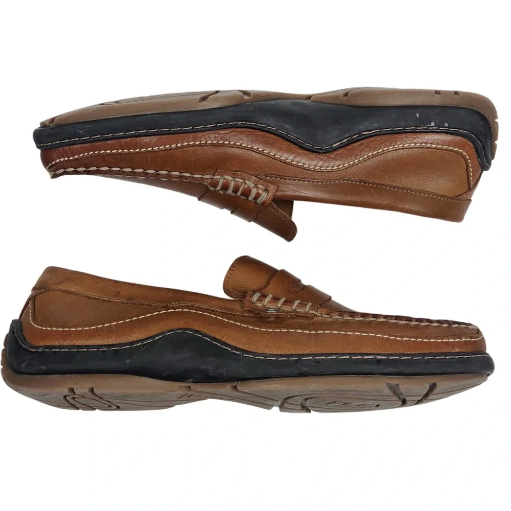 Bass Men's Tan Leather Loafers Size 9